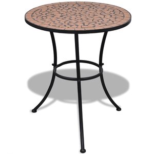 vidaXL Table de bistro Terre cuite 60 cm Mosaïque