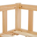 Lit Montessori 90x200 cm en bois naturel avec matelas et barrières
