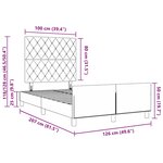 Lit vidaXL Bleu Foncé 120x190 cm Velours