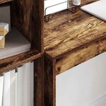 vidaXL Bureau avec rangement 2 Pièces Chêne fumé 100 x 40 x 76 cm