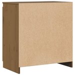 vidaXL Armoire latérale marron miel 60x36x65 cm bois de pin massif