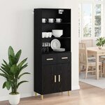 vidaXL Haut Armoire Chêne noir 69 5 x 34 x 180 cm Bois d'ingénierie