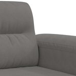 vidaXL Canapé à 2 places Gris foncé 120 cm Tissu microfibre