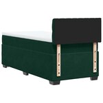 vidaXL Sommier à lattes de lit avec matelas Vert foncé 90x200 cm