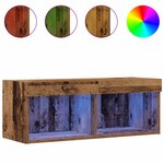 vidaXL Ensemble meuble TV avec LED Bois ancien 80 x 30 x 30 cm