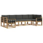 vidaXL Ensemble de canapés d'extérieur 7 pc Blanc et anthracite