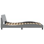 vidaXL Cadre de lit avec tête de lit Gris clair 120x200 cm Tissu