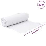vidaXL Membrane géotextile blanc 1 x 10 m fibre de polyester
