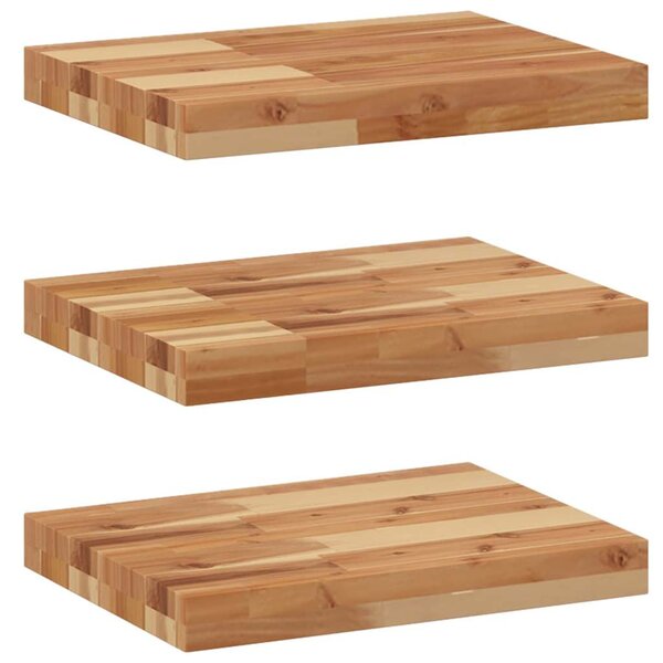 vidaXL Étagères flottantes 3 Pièces 40x30x4 cm acacia massif à l'huile