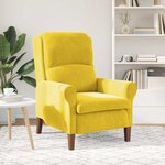 vidaXL fauteuil Jaune 76 x 94 x 102 cm Velours