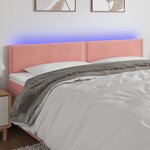vidaXL Tête de lit à LED Rose 160x5x78/88 cm Velours