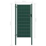 vidaXL Portail de clôture PVC et acier 100x164 cm Vert