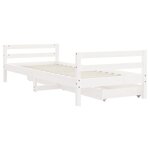vidaXL Cadre de lit enfant tiroirs blanc 80x200 cm bois de pin massif