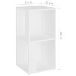 vidaXL Armoire d'angle Blanc 33x33x67 cm Bois d'ingénierie