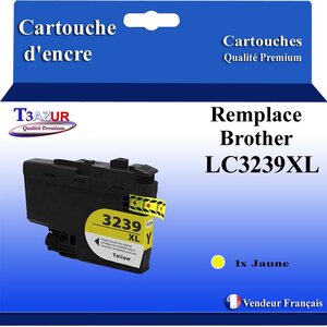 T3AZUR- Cartouche compatible avec Brother LC3239 XL Jaune pour Brother MFC-J5945DW MFC-J6945DW