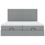 VidaXL Cadre de lit ottoman et matelas gris clair 180x200cm tissu