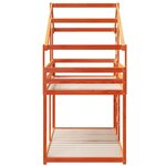 vidaXL Lit superposé sans matelas cire marron 80x200 cm pin massif