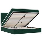 vidaXL Cadre de lit ottoman avec matelas vert foncé 200x200 cm velours