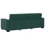 vidaXL Ensemble de canapés 3 Pièces avec coussins Vert foncé Velours