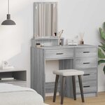 vidaXL Coiffeuse Sonoma gris 50 x 41 x 140 cm Bois d'ingénierie