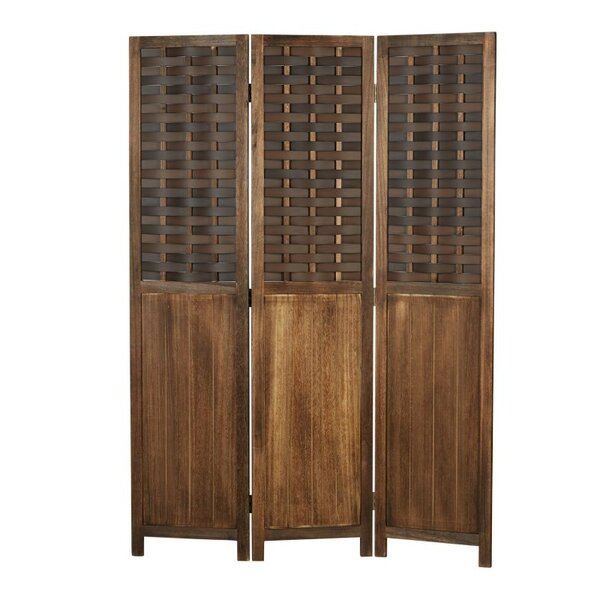 Paravent 3 pans rotin marron