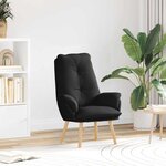 vidaXL Fauteuil relaxant Noir 69 x 74 x 93 cm tissu