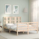 vidaXL Cadre de lit sans matelas bois massif
