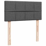 vidaXL Cadre de lit ottoman avec matelas gris foncé 80x200 cm tissu