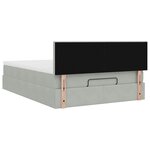 vidaXL Cadre de lit ottoman et matelas gris clair 140x190 velours