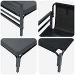 vidaXL Mobilier de jardin avec coussin 2 Pièces Anthracite Acier