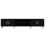vidaXL Meuble TV noir 180x31 5x40 cm bois d'ingénierie