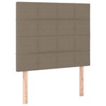 vidaXL Sommier à lattes de lit avec matelas Taupe 90x190 cm Tissu