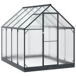 vidaXL Serre de jardin avec porte Anthracite 183 5 x 243 5 x 207 cm