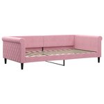 vidaXL Lit de repos rose 100x200 cm velours