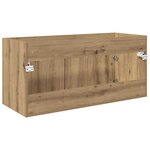 vidaXL Armoire d'évier avec stockage Chêne artisanal Bois d'ingénierie