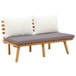 vidaXL Salon de jardin 5 Pièces avec coussins Bois d'acacia solide