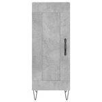 vidaXL Buffet haut Gris béton 34 5x34x180 cm Bois d'ingénierie