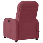 vidaXL Fauteuil de massage inclinable électrique Rouge bordeaux Tissu