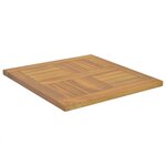 vidaXL Dessus de table carré 50x50x2 5 cm Bois de teck massif
