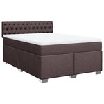 vidaXL Sommier à lattes de lit avec matelas Marron foncé 160x200 cm