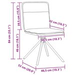 vidaXL Chaises à manger lot de 4 rouge bordeaux tissu