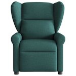 vidaXL Fauteuil de massage inclinable Vert foncé Tissu
