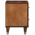 vidaXL Cabinet de chevet 40x33x46 cm en bois massif de manguier