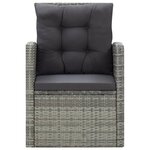 vidaXL Ensemble à manger d'extérieur 5Pièces coussins Résine tressée Gris