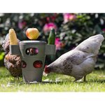 Beeztees Tour à nourriture pour poulets 30x30x32 5 cm Gris
