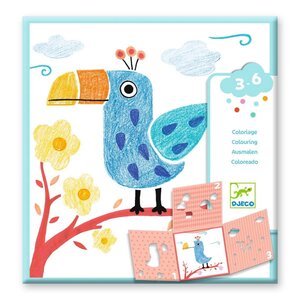 Djeco DJ00028 - Coloriage 3 pochoirs pour une image