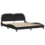 vidaXL Cadre de lit Viana avec LED sans matelas noir 180x200 cm