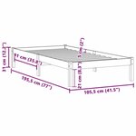 vidaXL Cadre de lit sans matelas 100x190 cm bois de pin massif