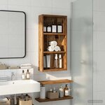 vidaXL Armoire murale de salle de bain Bois ancien 30 x 10 x 60 5 cm
