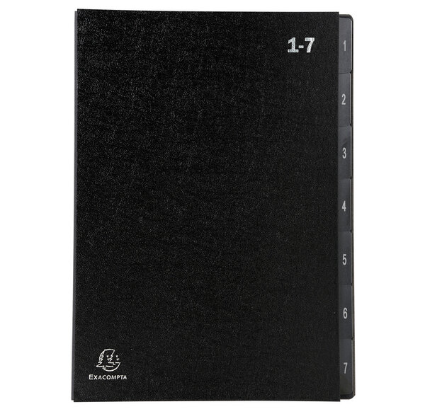 Trieur Ordonator numérique 1-7 noir EXACOMPTA